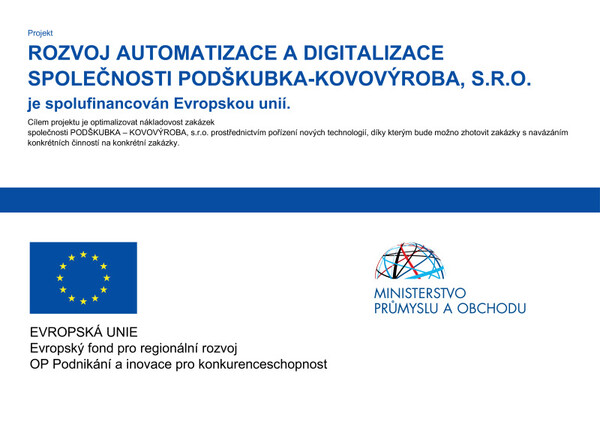 plak&aacute;t k publicitě - POD&Scaron;KUBKA KOVOV&Yacute;ROBA